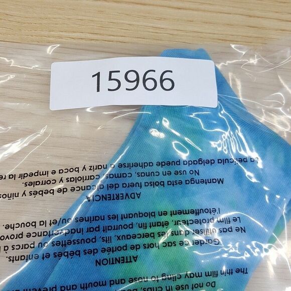 HOT SOX Mens Crew Socks Blue Green Tie Dye - Picture 3 of 3